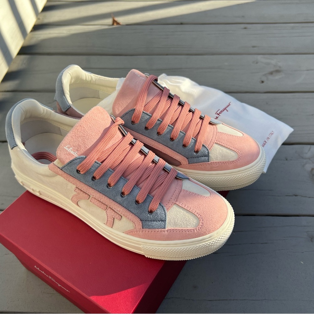 Ferragamo wimbledon sneakers size 6.5